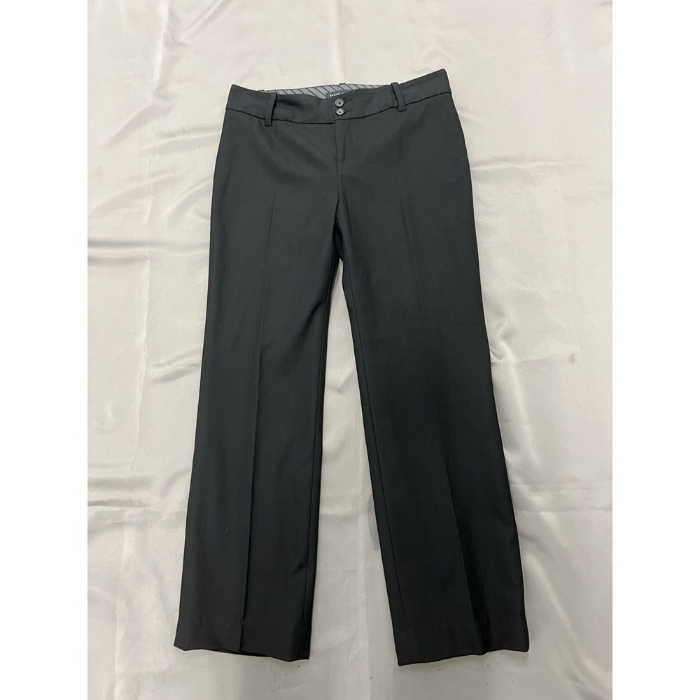 Banana Republic Martin Fit Pants Black Wool Blend Wide Leg Stretch Women Size 2